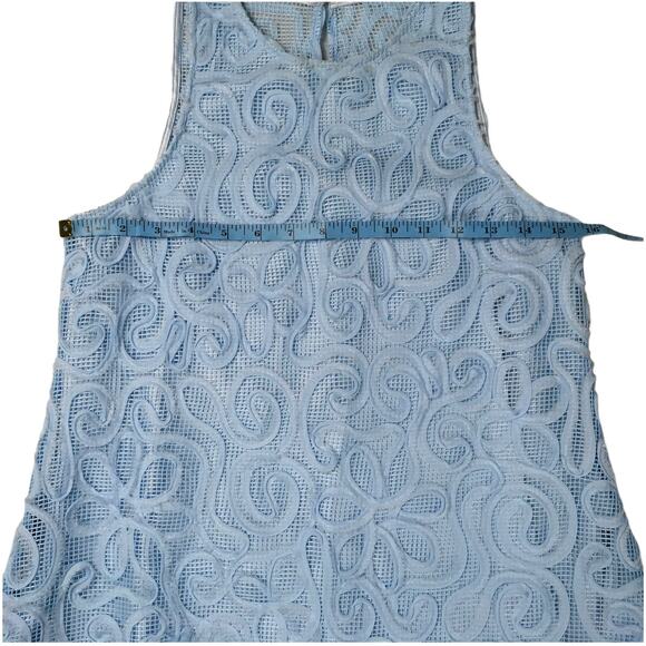Cremieux Wendy Dress Sleeveless Lace Mini Blue sz 0 Women's Party Event NEW - Picture 5 of 10